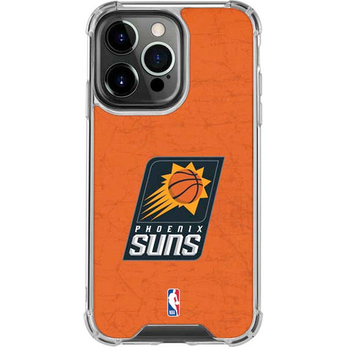 NBA Phoenix Suns Distressed iPhone 15 Pro Clear Case